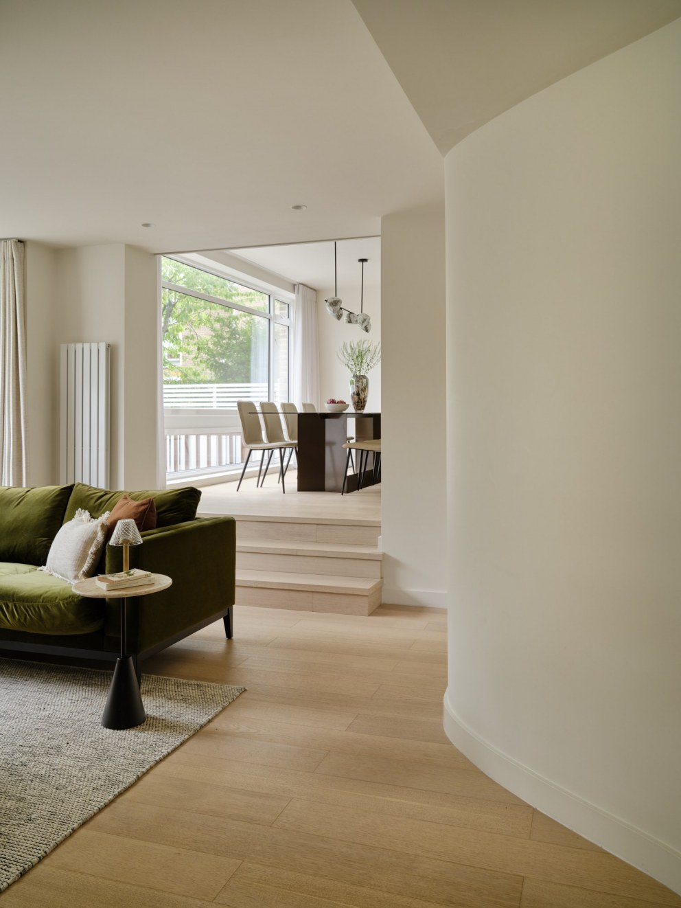 College Gardens  | New architectural feature - curved wall | Interior Designers